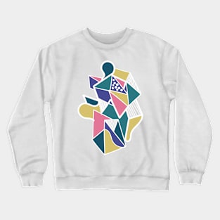 Geometric abstract pastel graphics Crewneck Sweatshirt